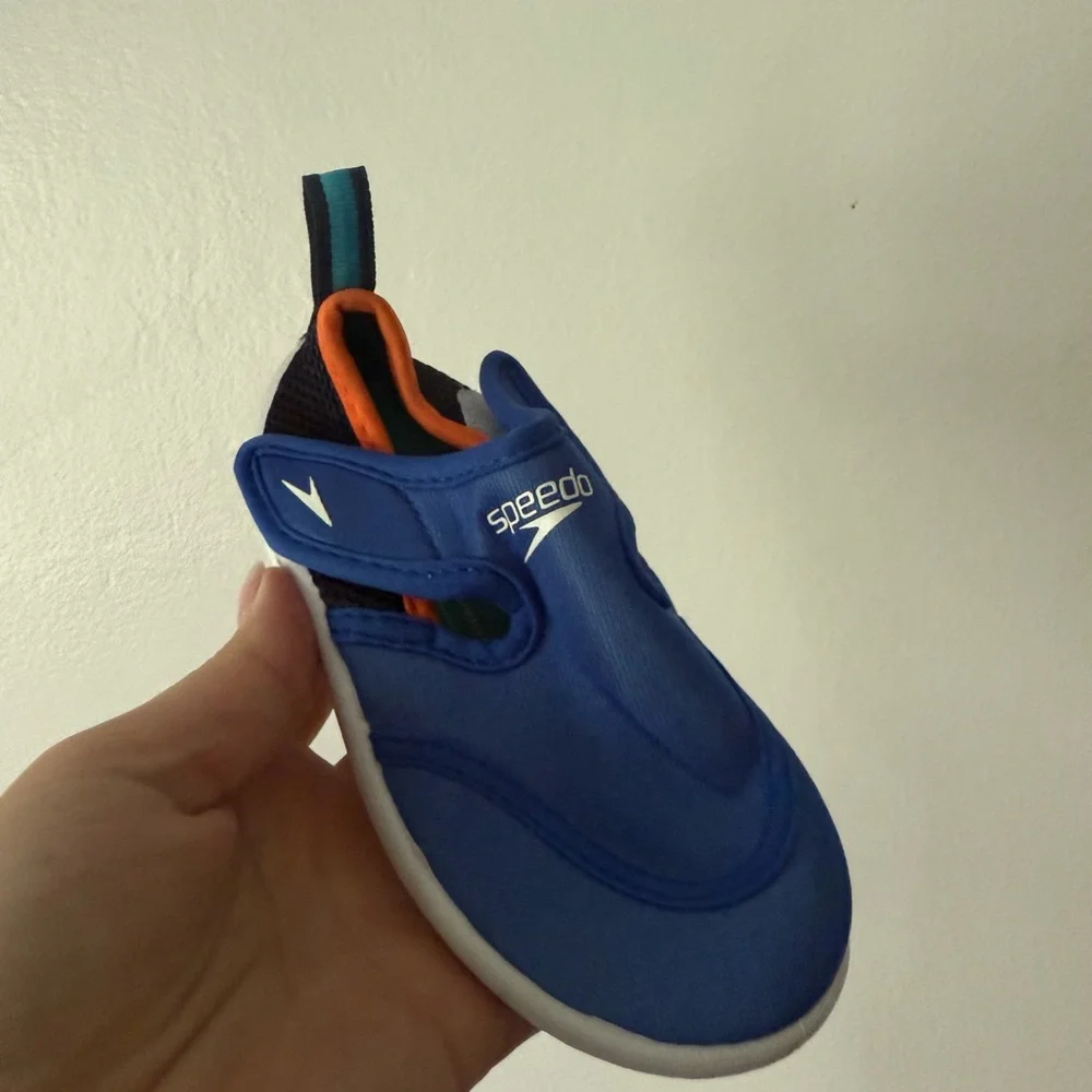 Speedo Blue and Orange Water Shoes Lightweight Slip-On
